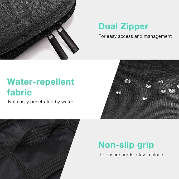 BAGSMART Electronics Organizer Travel Case, Small Cord Bag - Image 5