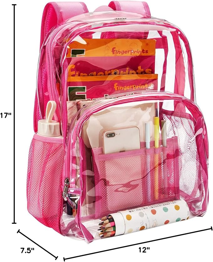Vorspack Clear Backpack Heavy Duty PVC Transparent Backpack - Image 7