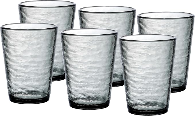 KLIFA- RIPPLE- 16 ounce, Acrylic Tumbler Drinking Glasses Cups, Stackable by KLIFAHome