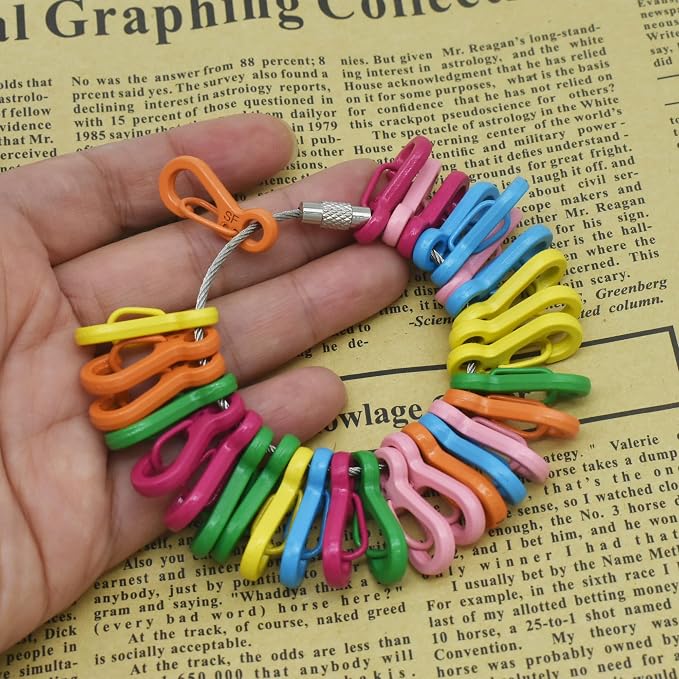 Mini Carabiner Clips with Metal Spring Wiregate Hook and Little Eye Hole - Image 6