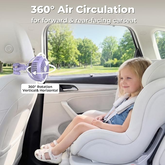 AMACOOL Battery Operated Stroller Fan, Baby Travel Essentials - Image 5