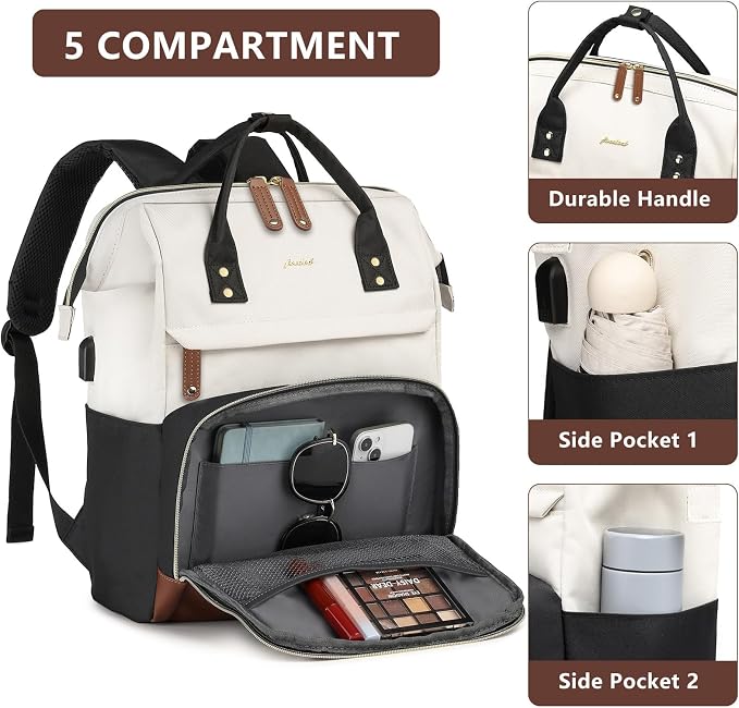Focdod Backpack for Women, Fits 15.6 Inch Laptop Bag Fashion Travel Work Bag - Image 5