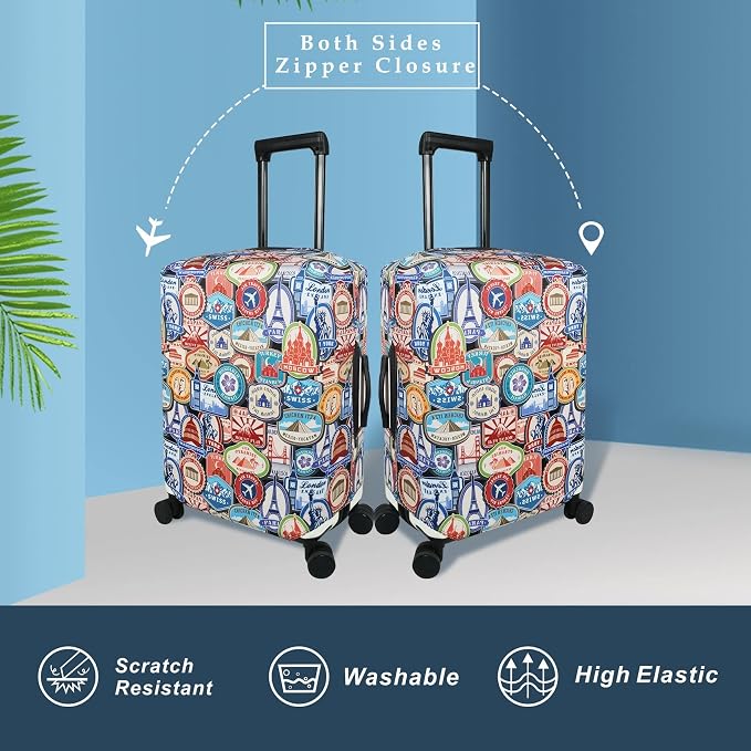 Explore Land Travel Luggage Cover Suitcase Protector Fits 18-22 Inch Case - Image 2