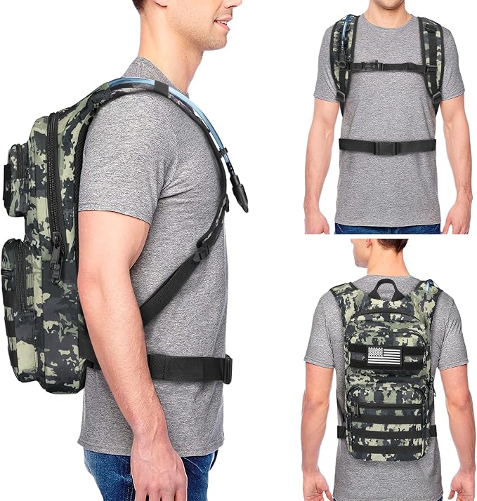 NOOLA Hydration Backpack with 3L TPU Water Bladder, Tactical Molle Water - Image 6