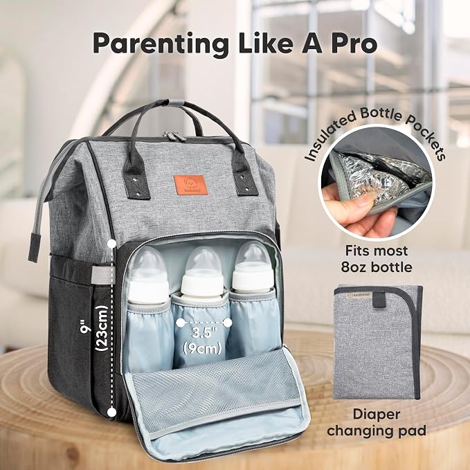KeaBabies Baby Diaper Bag Backpack - Image 4