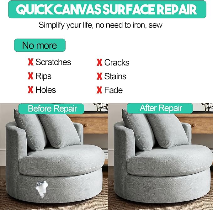 Canvas Repair Tape, Fabric Repair Patch, 4×70 Inches, Outdoor Gear Patch - Image 4