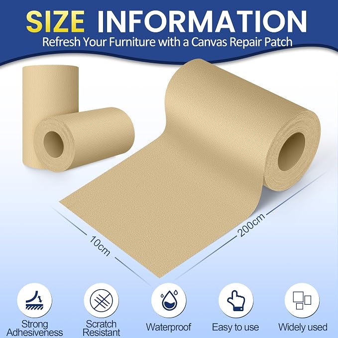 Self-Adhesive Canvas Repair Tape, Fabric Patch Repairs Kit - Image 2