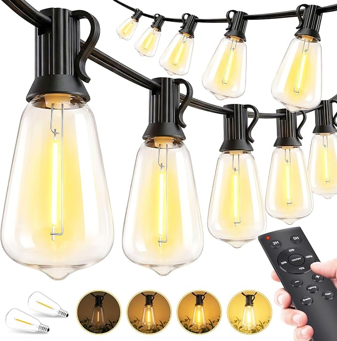 Outdoor Lights String Patio Outside - 100ft 30M LED Waterproof Light - Hanging by MGVIH