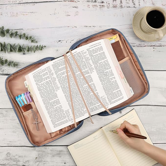 FINDCOZY Bible Cover for Women, Durable Carrying Book Case Church Bag for - Image 5