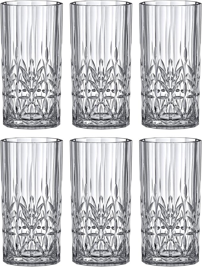 Amazing Abby - Vika - 18-Ounce Plastic Highball Glasses, Plastic Cocktail - Image 6