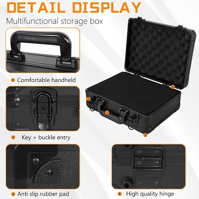 13 Inch Aluminum Carrying Case 13 X 10 X 5.5 Inch Ideal - Image 2