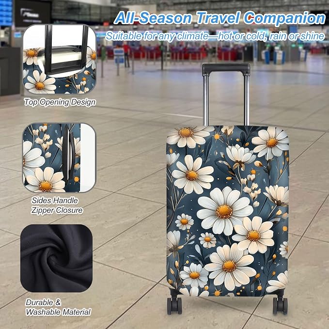 Luggage Cover Protector for 19-20 Inch Suitcases, TSA Approved Elastic Travel - Image 3