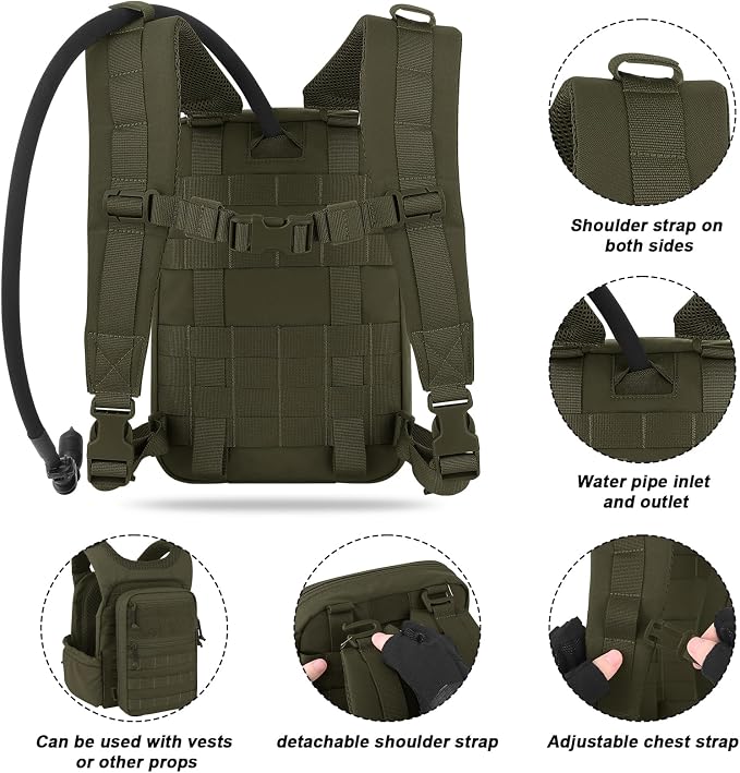PETAC GEAR Tactical Molle Hydration Pack - Image 4