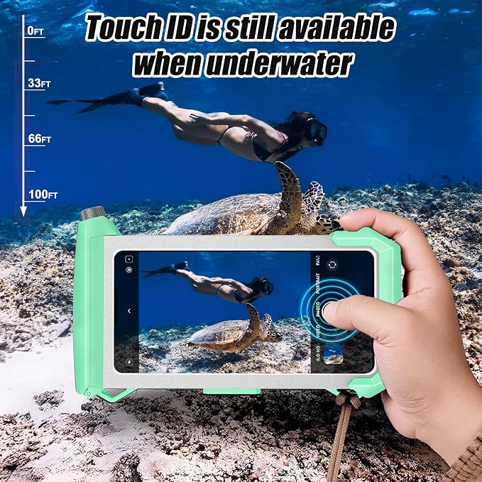 Underwater Phone Case for Snorkeling & Diving, IP68 Waterproof Case for Swimming - Image 3