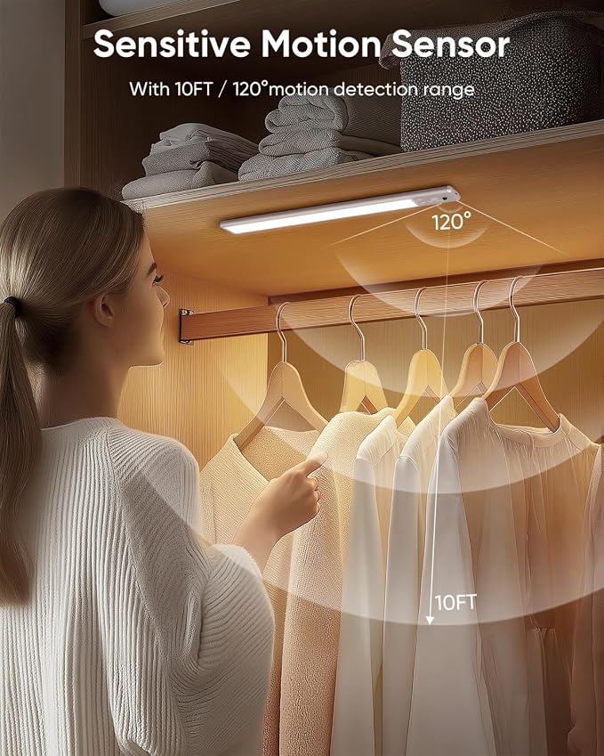 Under Cabinet Lighting Wireless, 2200mAh Rechargeable Motion Sensor Light Indoor - Image 2