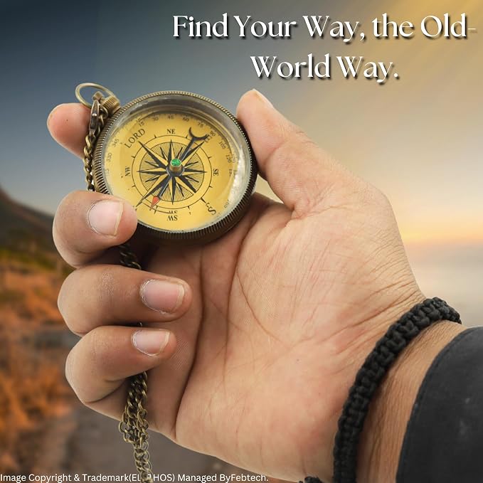 Handmade Brass Antique Compass - Image 6