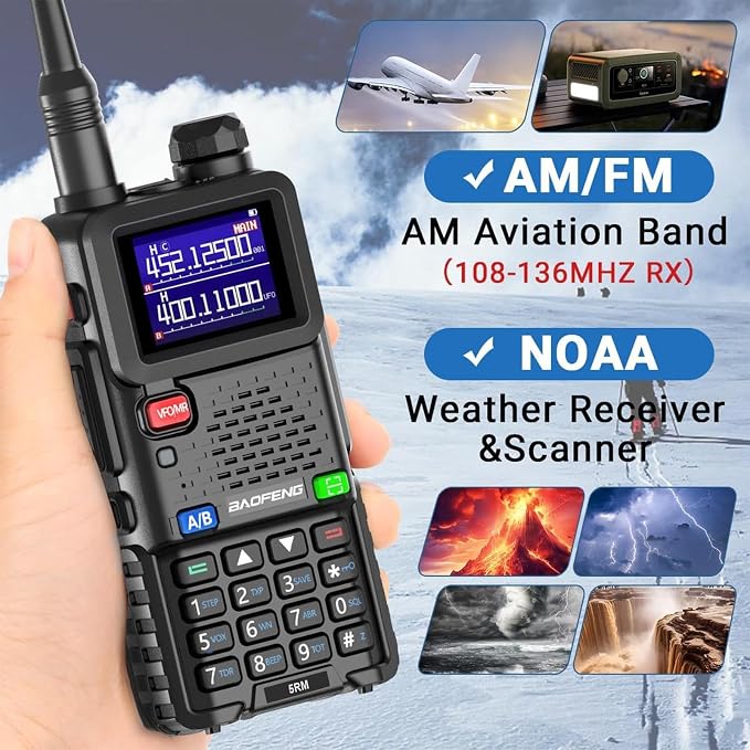 BAOFENG UV-5RM Upgrade Ham Radio, 10W High Power Long Range Two Way Radio - Image 5