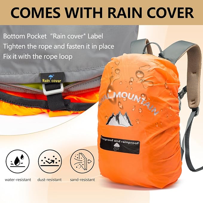 Small Hiking Backpack With Rain-cover, 20L Travel Backpacks - Image 3