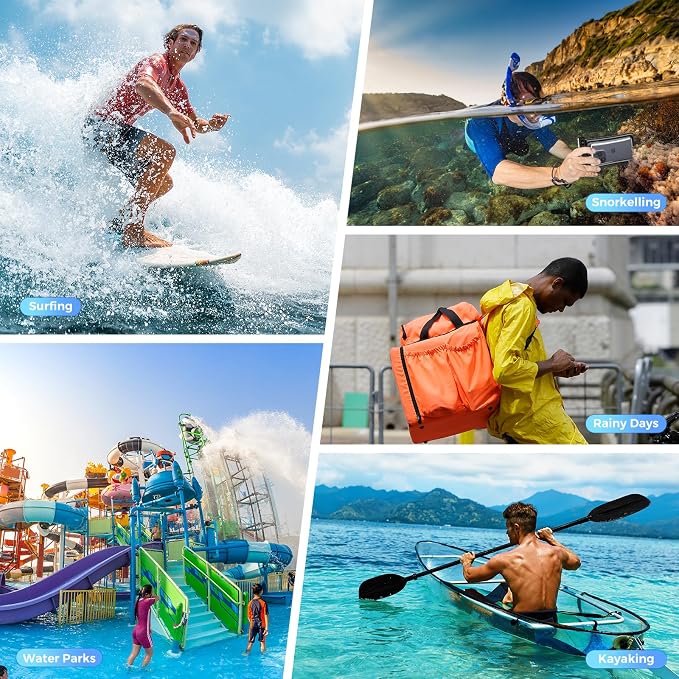 ProCase 2 Pack Floating Waterproof Phone Pouch IPX8, Universal Dry Bag Fits - Image 7