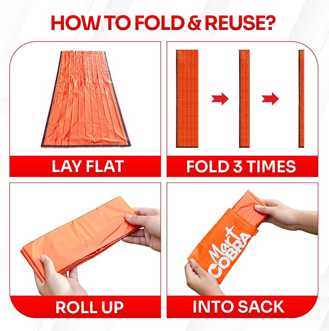 Emergency Sleeping Bag for Survival Gear and Supplies Life Bivy Sack Waterproof - Image 7