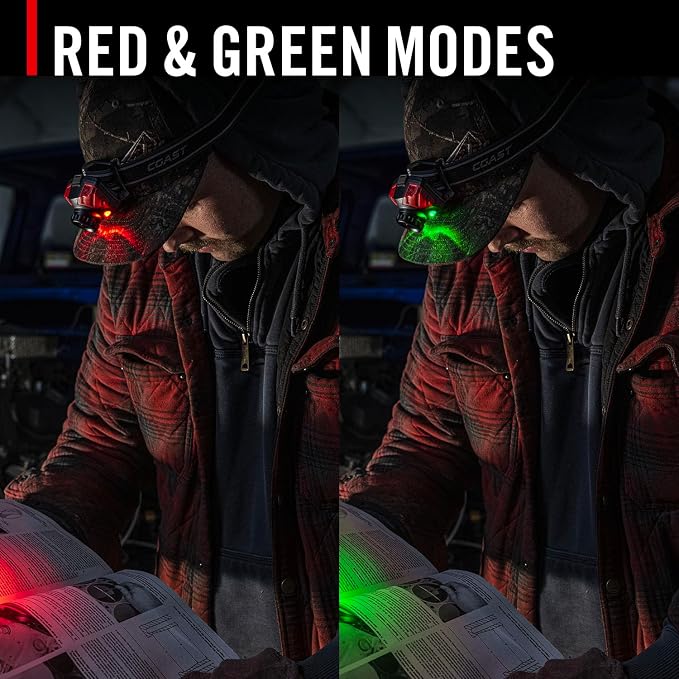 Coast® FL85R 1000 Lumen Tri-Color Focusing Rechargeable LED Headlamp, Built-in - Image 7