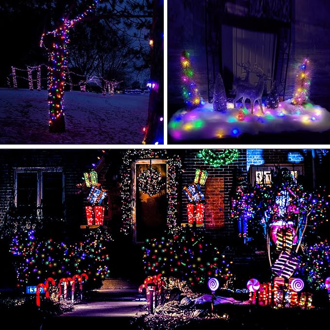 suddus 66ft 200 LED Outdoor String Lights, Led Twinkle Lights - Image 5