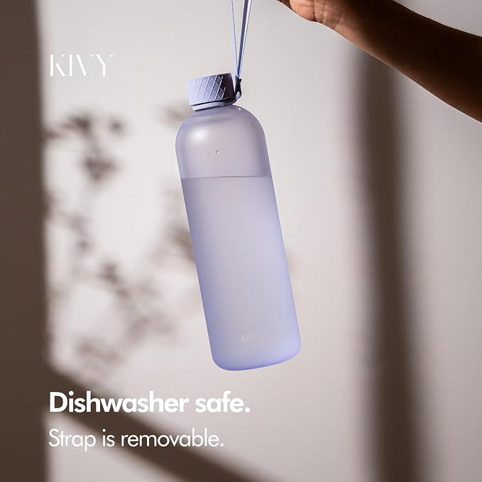 KIVY Large Water Bottle 50oz Fits Backpack & Cupholder - Image 3