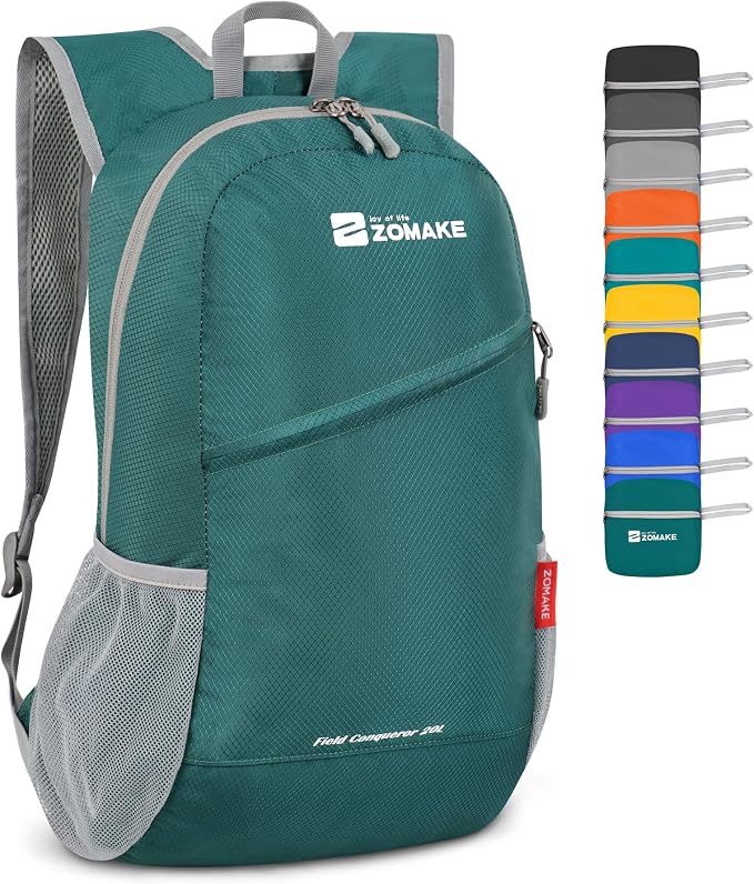 ZOMAKE Lightweight Packable Backpack, Foldable Backpacks Small Daypack by ZOMAKE