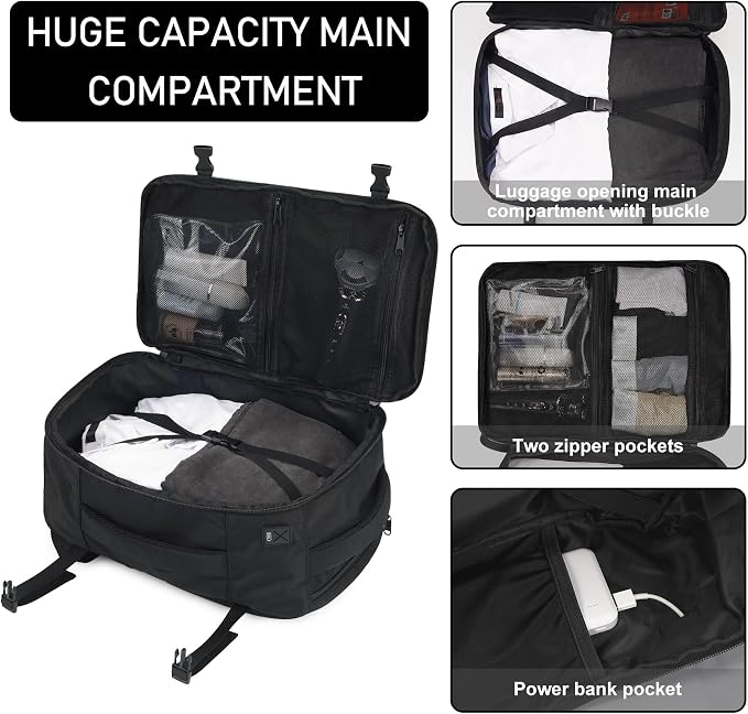 ECOHUB Travel Backpack 18x14x8 Spirit Airlines Personal Item Bag Carry On - Image 4