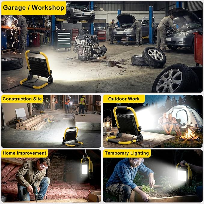 LED Work Light 10000 Lumens, Portable Work Light - Image 7