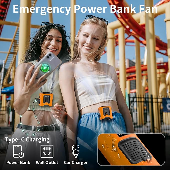 Socool 14500mAh Portable Waist Fan Clip on Belt 360 Rotation Wearable - Image 6