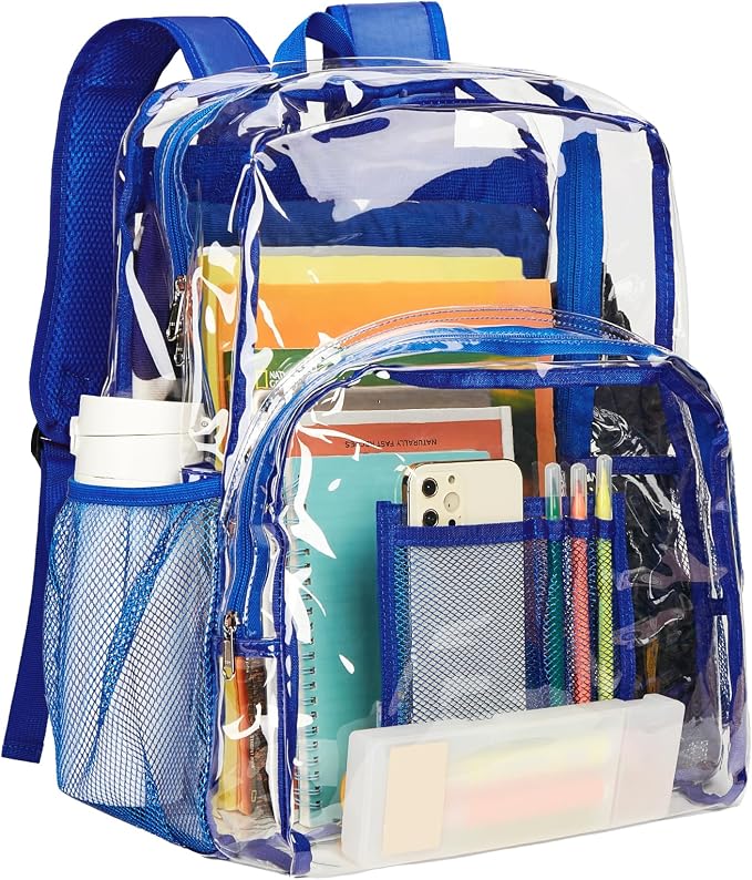 Vorspack Clear Backpack Heavy Duty PVC Transparent Backpack Extra Large Clear by Vorspack