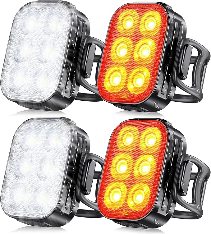 Zewdov Bike Lights for Night Riding, USB Rechargeable Bike Lights Front and Back by ZewdovUSOfficial