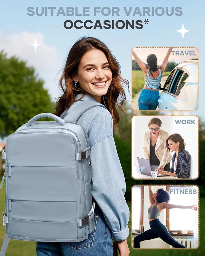 coofay Large Travel Backpack For Women Men Airline Approved Carry On Backpack - Image 9