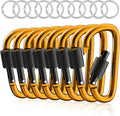 sprookber 3" Locking Carabiners | Keychain Carbineers D Ring Key Clip Spring by Sprookber