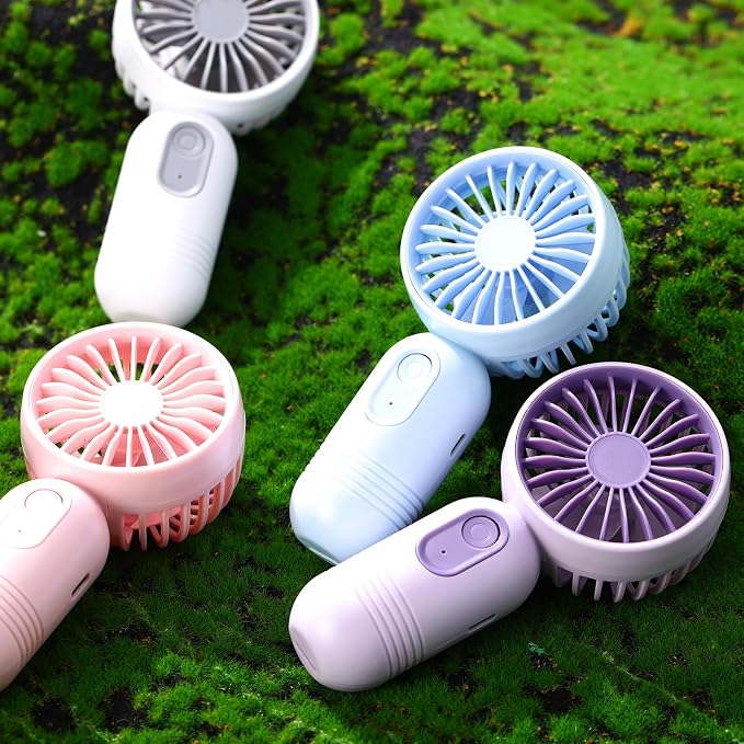 Rossesay 6 Pcs Mini Portable Fan Bulk Cute Handheld Lightweight Small Little - Image 7