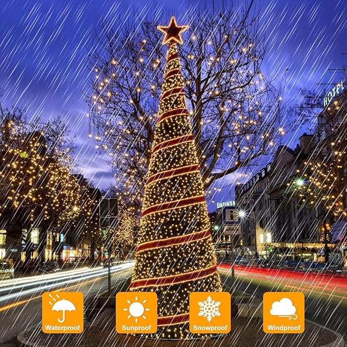 Extra-long 288FT 800LED Solar Fairy String Lights, 8 Lighting Modes, Warm White - Image 4
