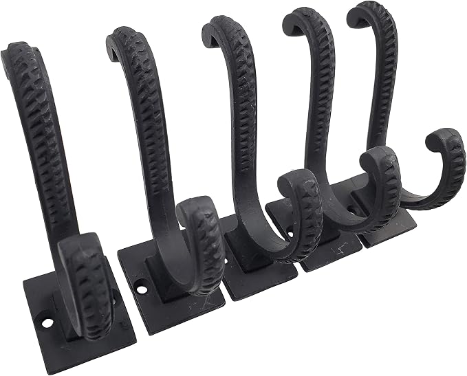 Claimed Corner Iron Scroll Coat Hooks - Image 6