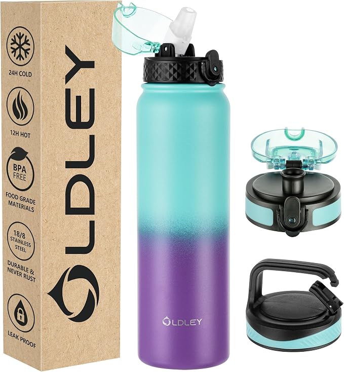 Oldley Insulated 32 oz Stainless Steel Water Bottle by OLDLEY