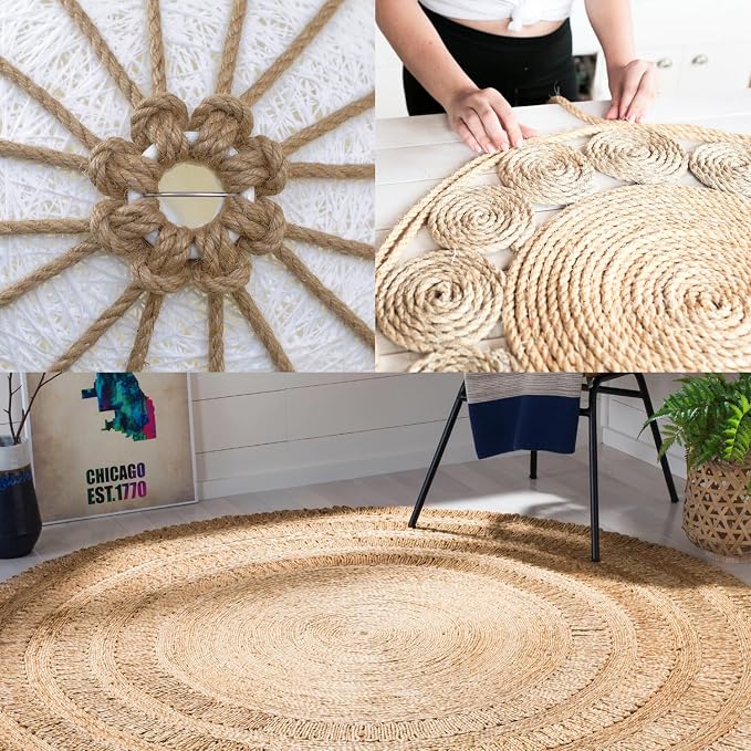 Vanhench Jute Rope 5MM 106 ft 6Ply Twisted Heavy Duty and Thick Twine Rope Bulk - Image 5