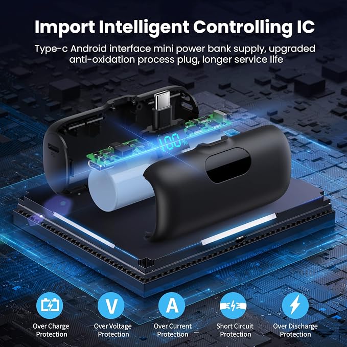 Mini Portable Charger 5000mAh Power Bank, 3A PD USB C Cell Phone Portable Power - Image 4