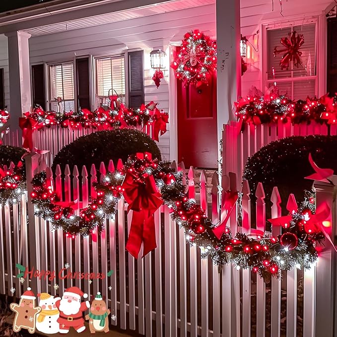 JMEXSUSS 132ft Red and White Christmas Lights Outdoor - Image 5