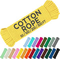 TECEUM Cotton Rope 3/16” – 50 FT – Strong All-Purpose Braided Rope – Natural by TECEUM