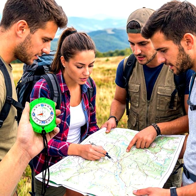 50 Pack Orienteering Compass Bulk Advanced Baseplate Compass Hiking Survival - Image 5