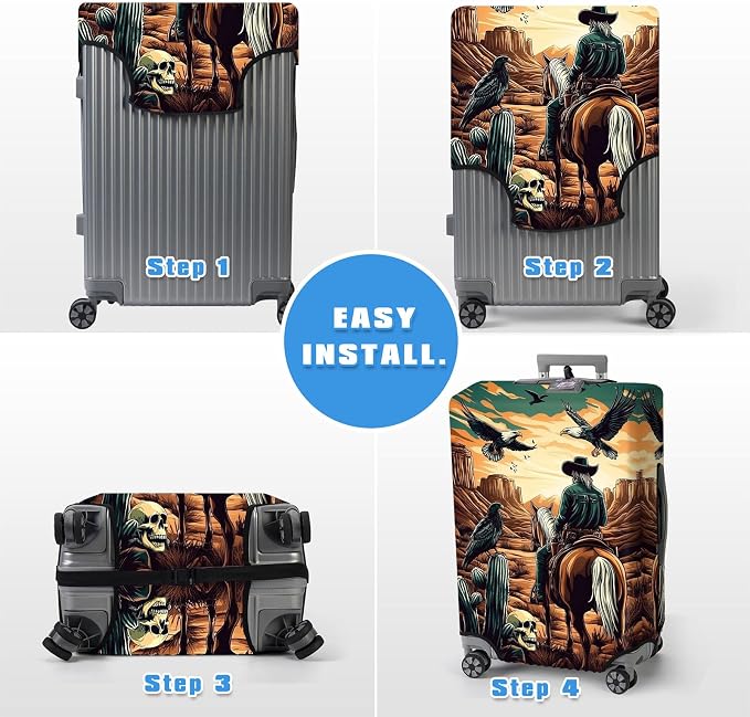 Luggage Cover Protector for 19-20 Inch Suitcases, TSA Approved Elastic Travel - Image 6