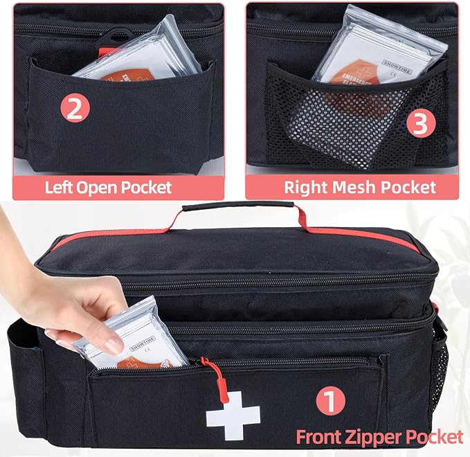 ALSLEA First Aid Bag Empty Large Medical Bag - Image 4