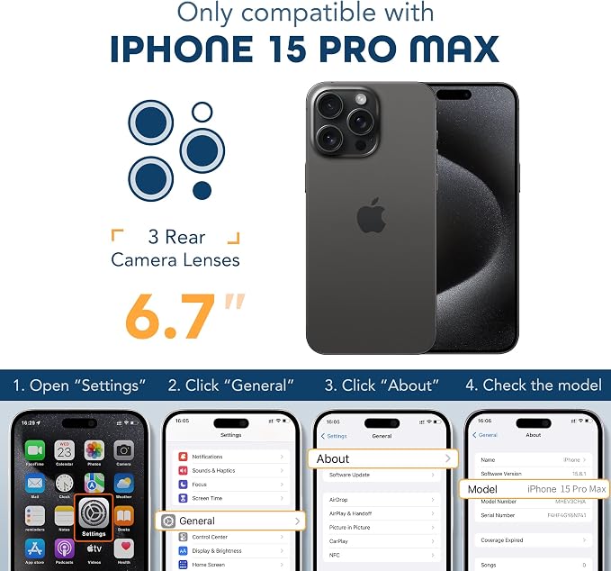 TIESZEN for iPhone 15 Pro Max Case, Compatible - Image 8