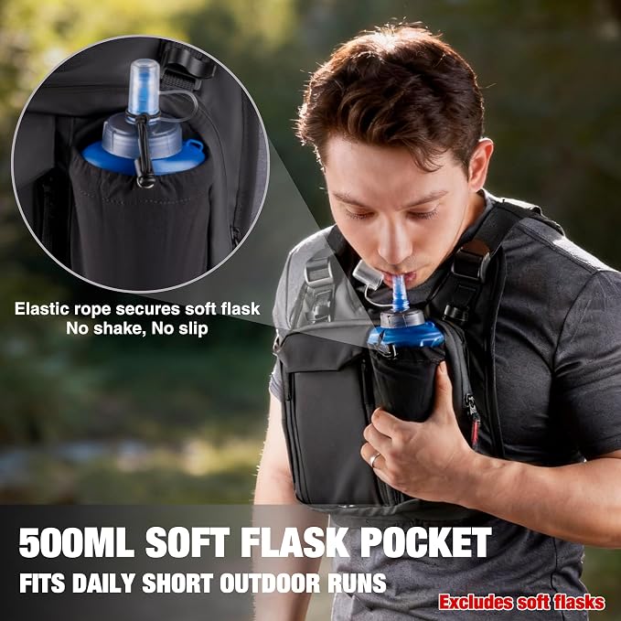 JXFUKAL Running Vest, Lightweight Hydration Backpack - Image 9
