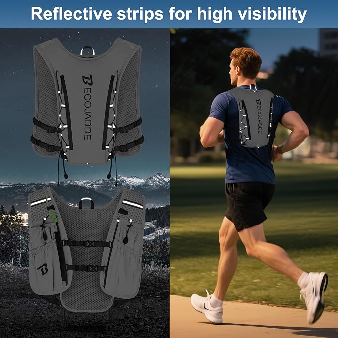 BECOJADDE Running Vest Hydration Backpack - Image 6
