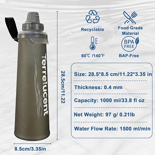 33.8 oz Collapsible Water Bottle - Image 9